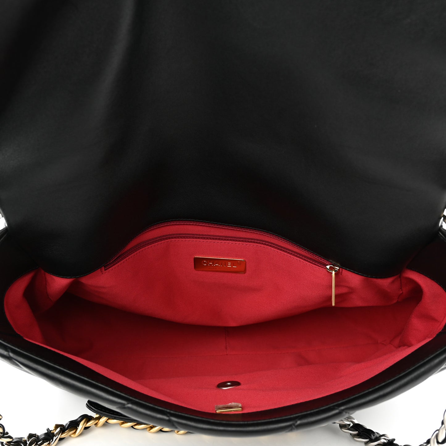 Lambskin Quilted Maxi Chanel 19 Flap Black