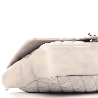 Chanel Lambskin Quilted Jumbo Coco Rain Flap Grey 6 of 12