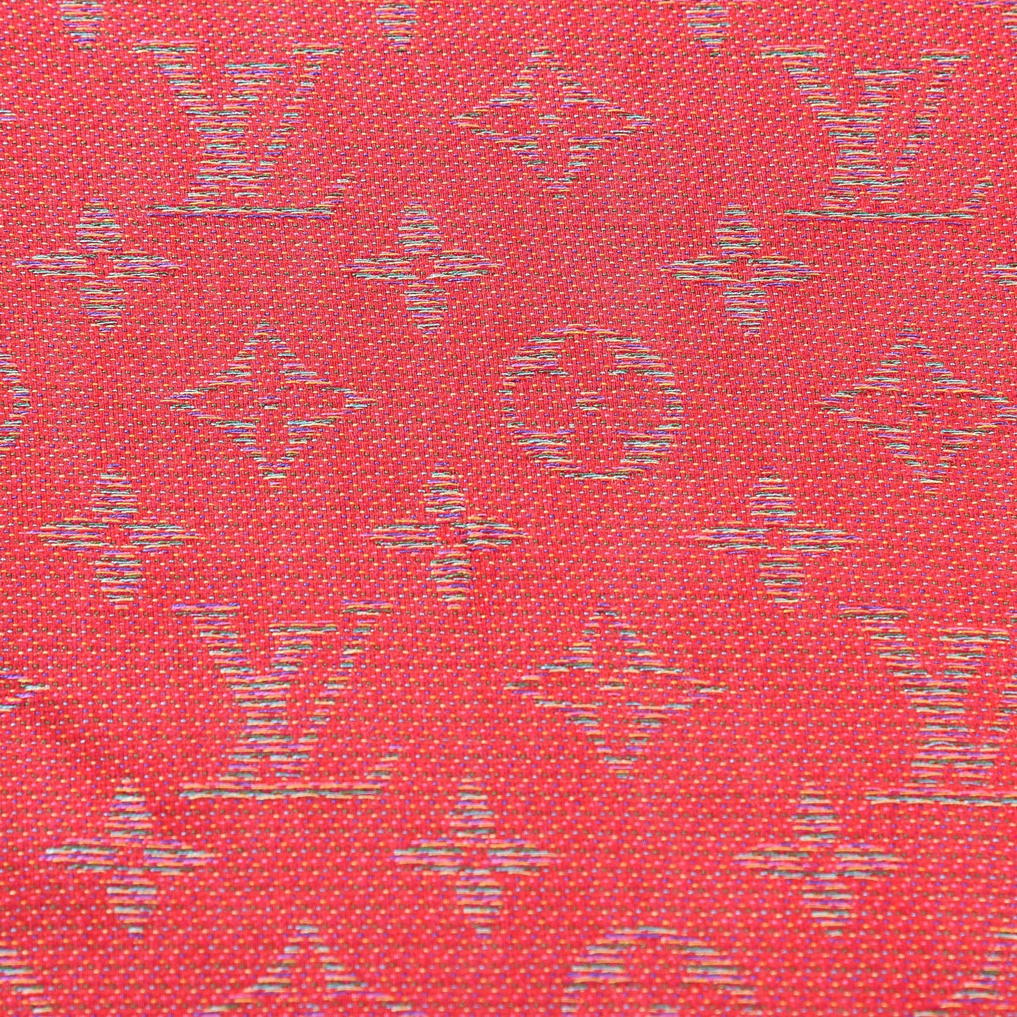 Wool Silk Monogram Rainbow Shawl Rubis