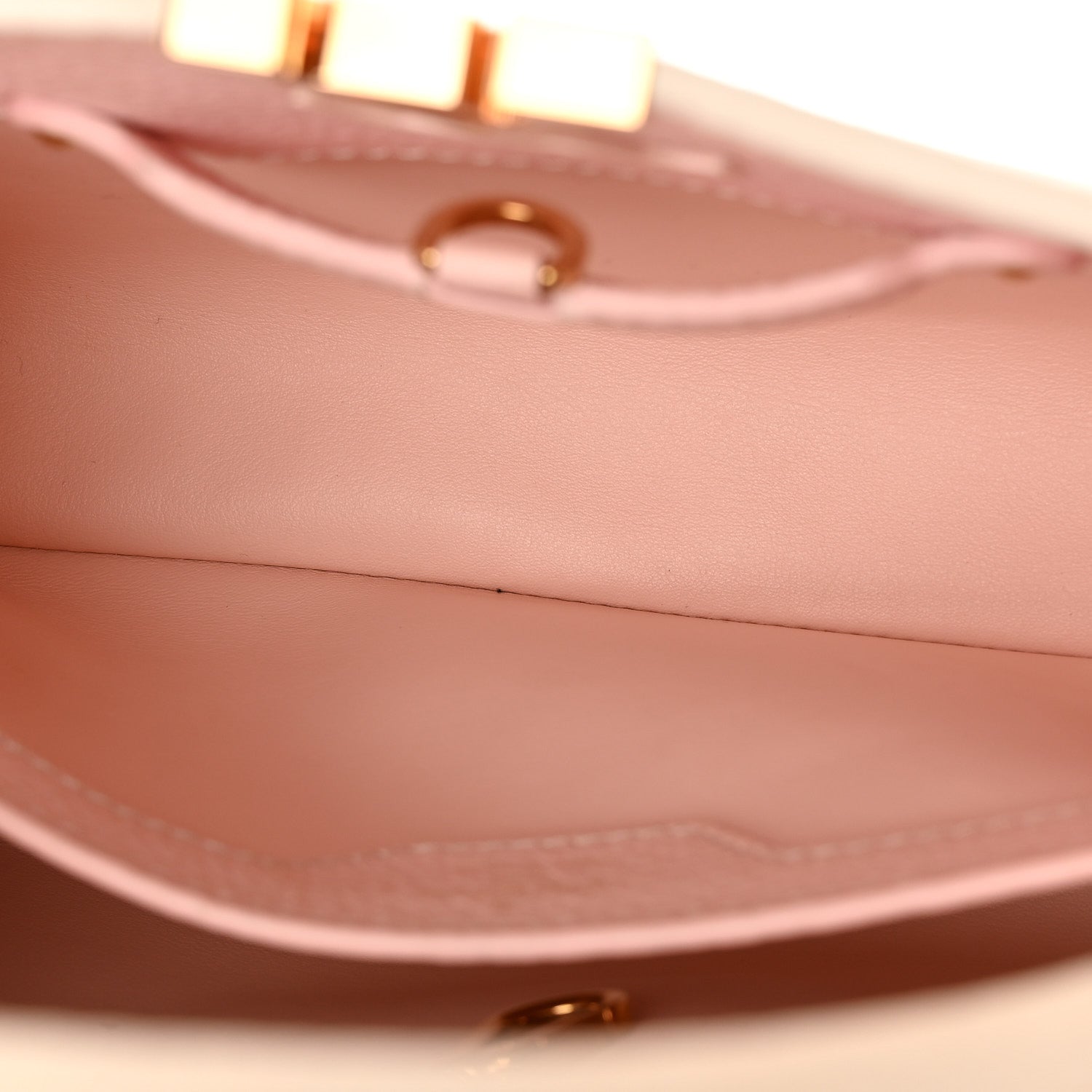 Louis Vuitton Taurillon Capucines BB Cream Beige Pearly Pink 5 of 10