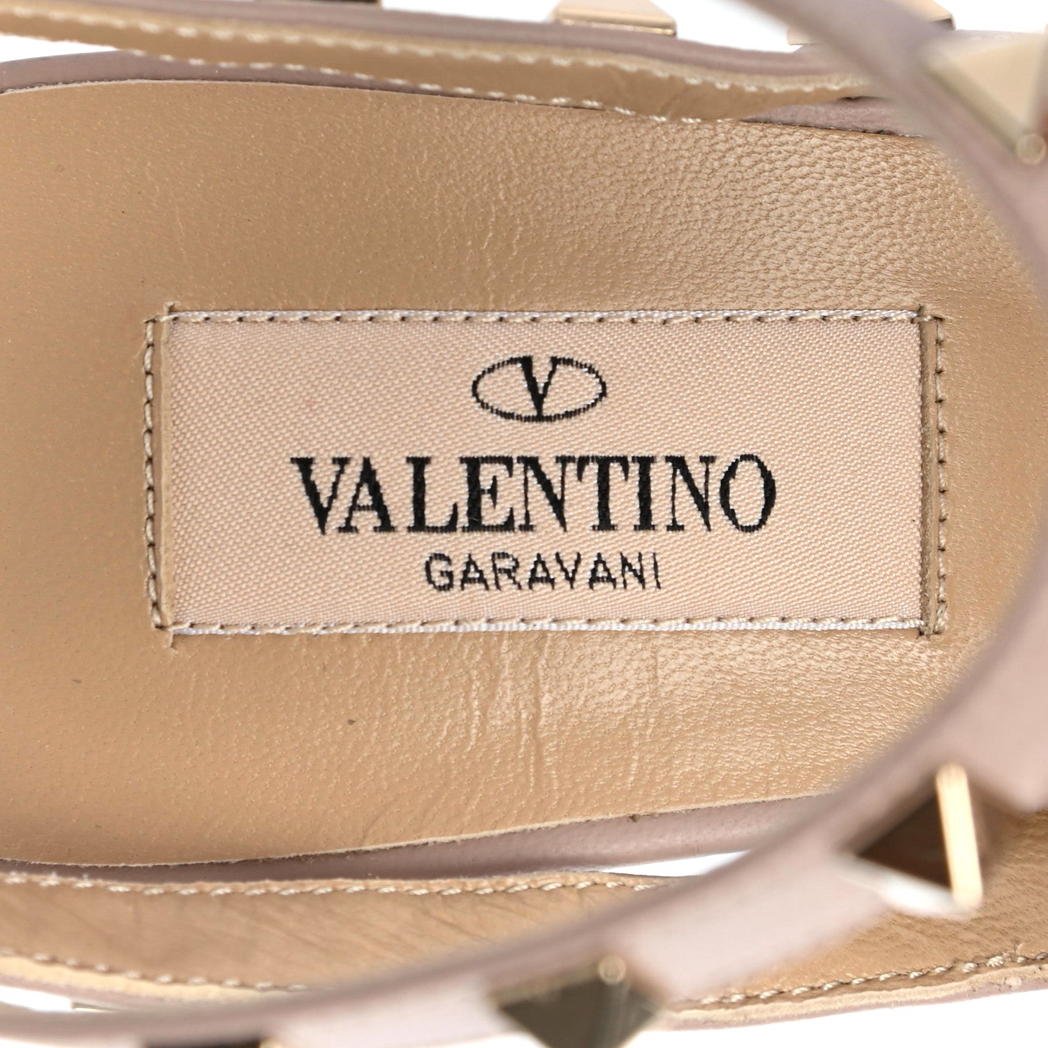 Valentino Garavani Patent Nappa Rockstud Ankle Strap 100mm Pumps 38 Poudre 7 of 8