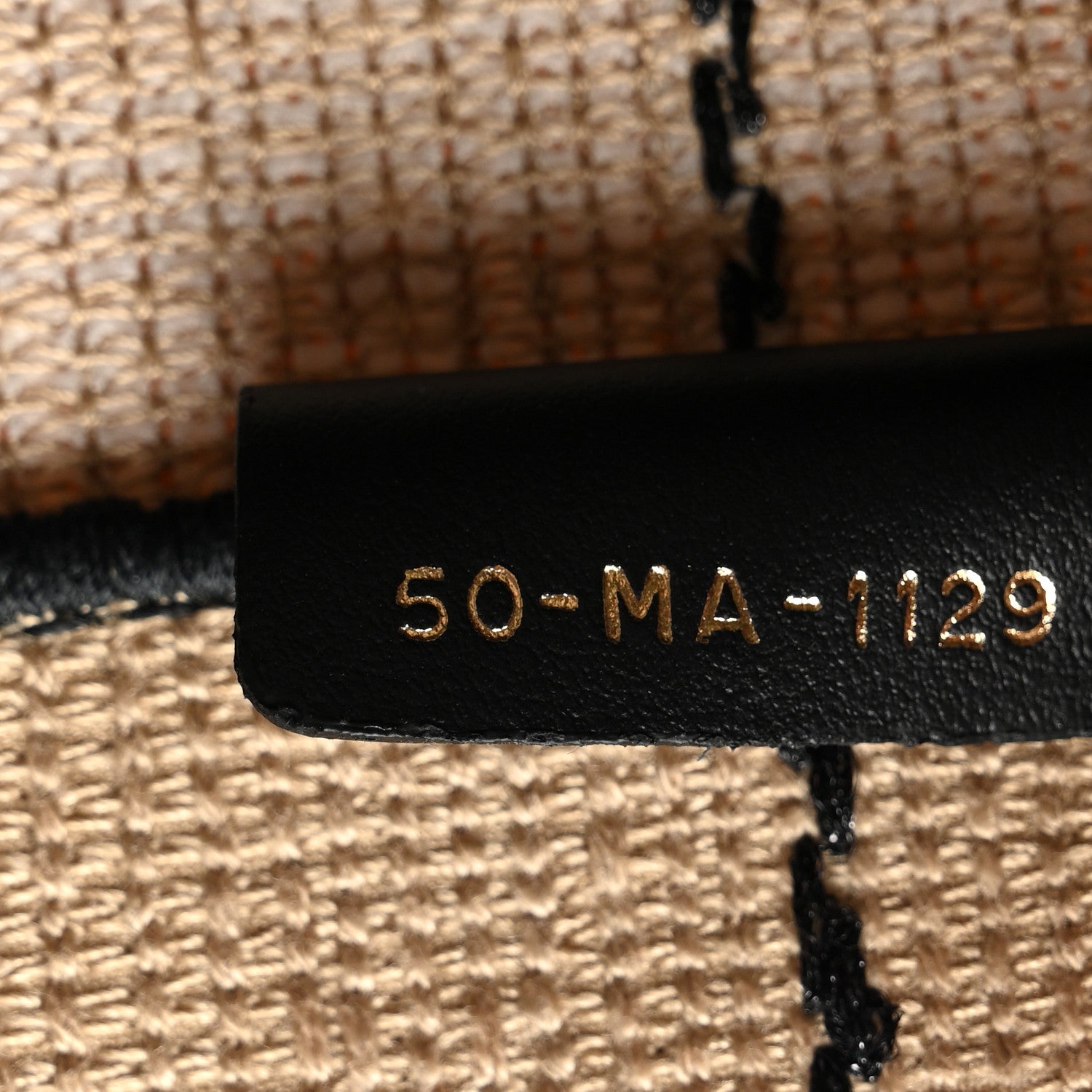 Christian Dior Canvas Embroidered Medium Bayadere Book Tote Black Beige 7 of 10