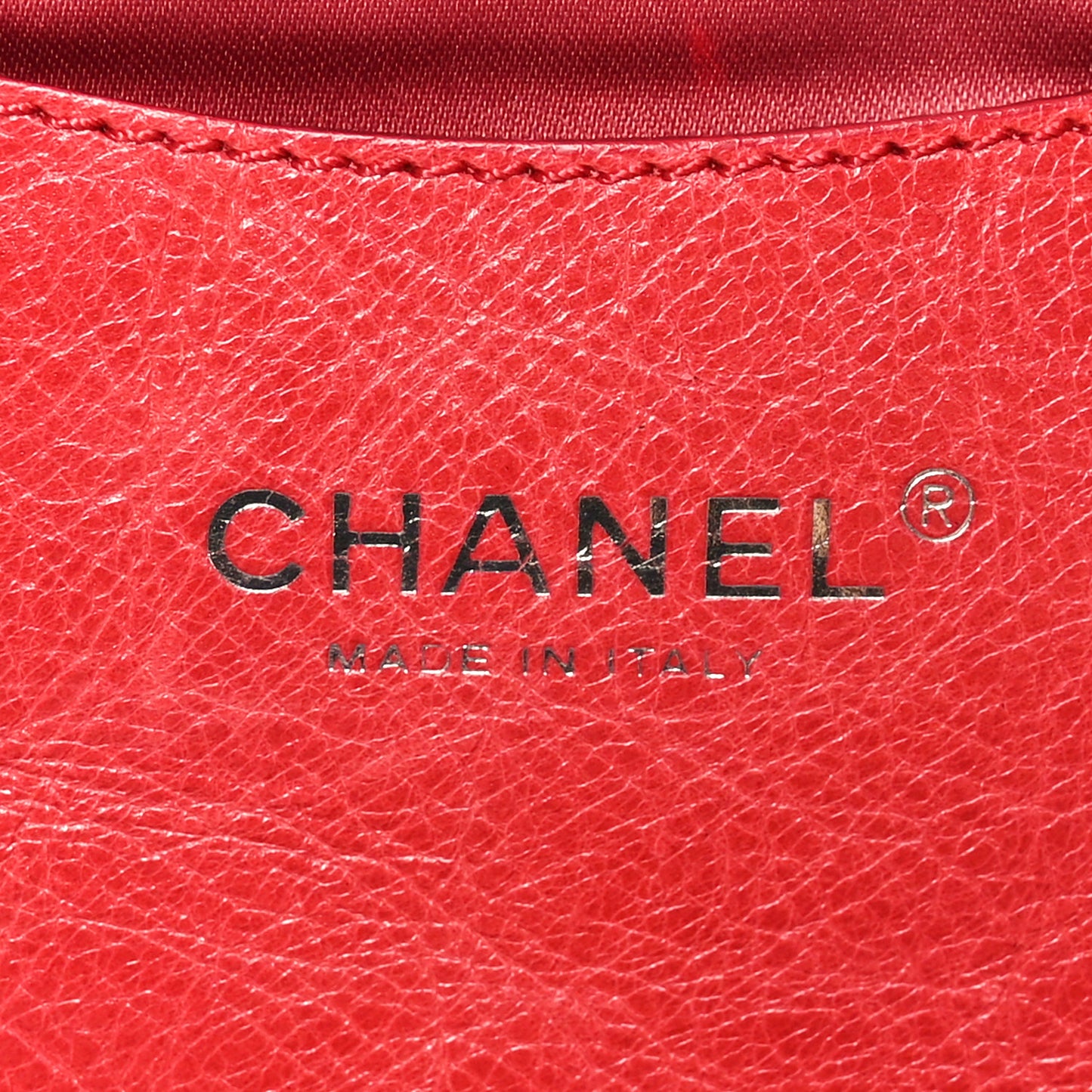 Glazed Calfskin Large On The Road Tote Red