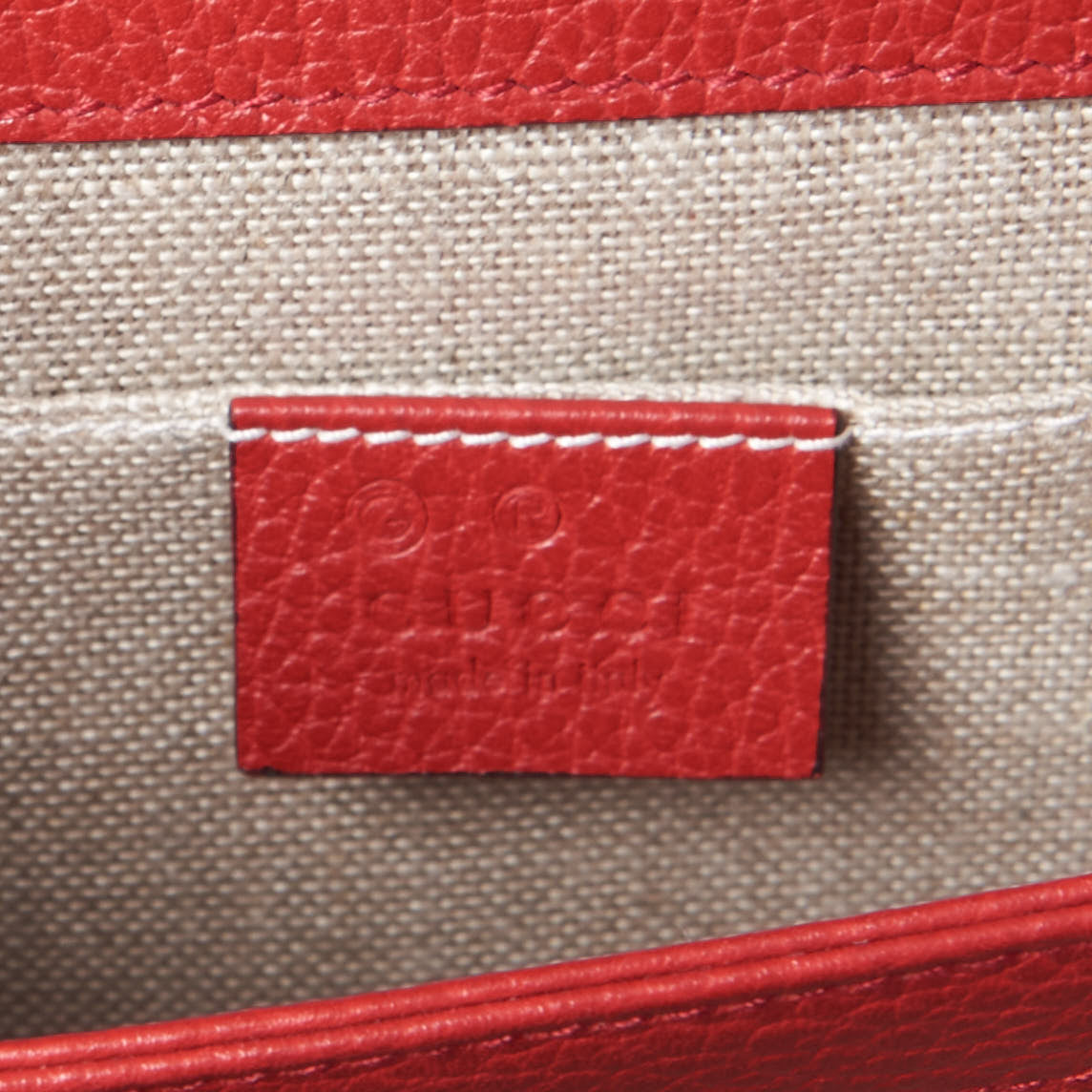 Dollar Calfskin Small Interlocking G Shoulder Bag Red