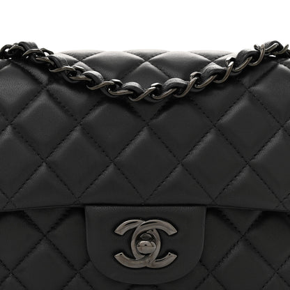 Chanel Lambskin Quilted Mini Rectangular Flap So Black 8 of 12
