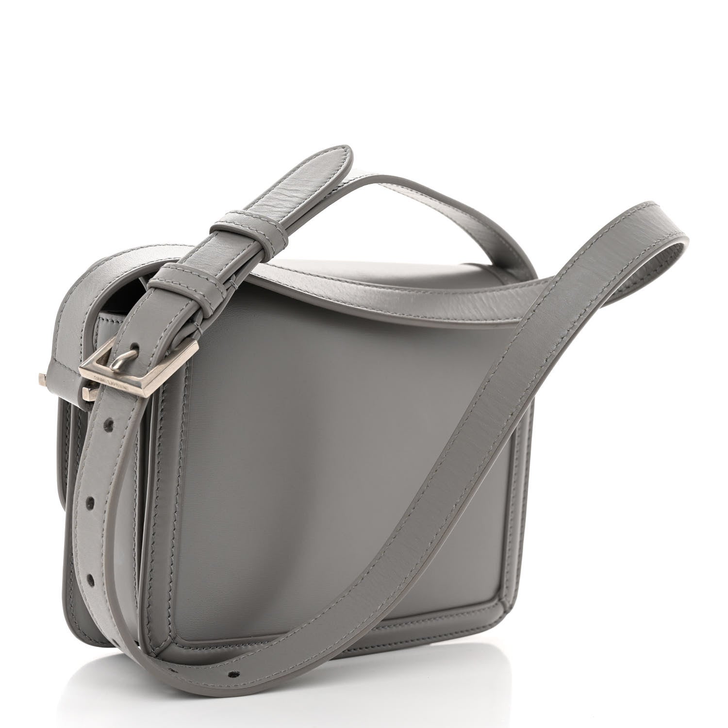 Saint Laurent Smooth Calfskin Small Solferino Satchel Storm 3 of 9