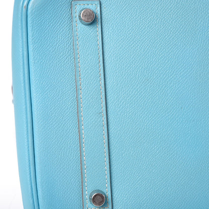 Hermes Epsom Candy Birkin 35 Celeste Mykonos 37 of 38