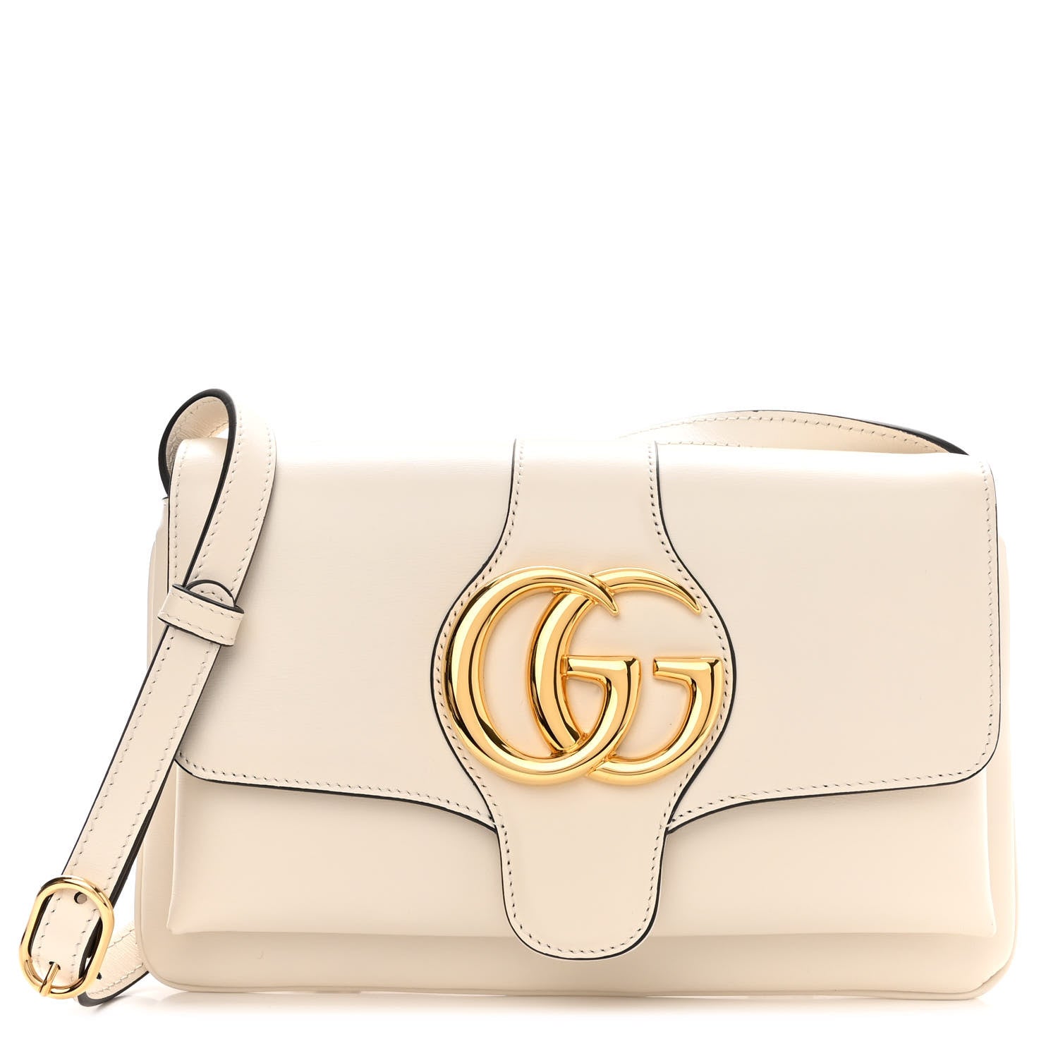 Gucci Calfskin Small Arli Flap Shoulder Bag Mystic White 1 of 10