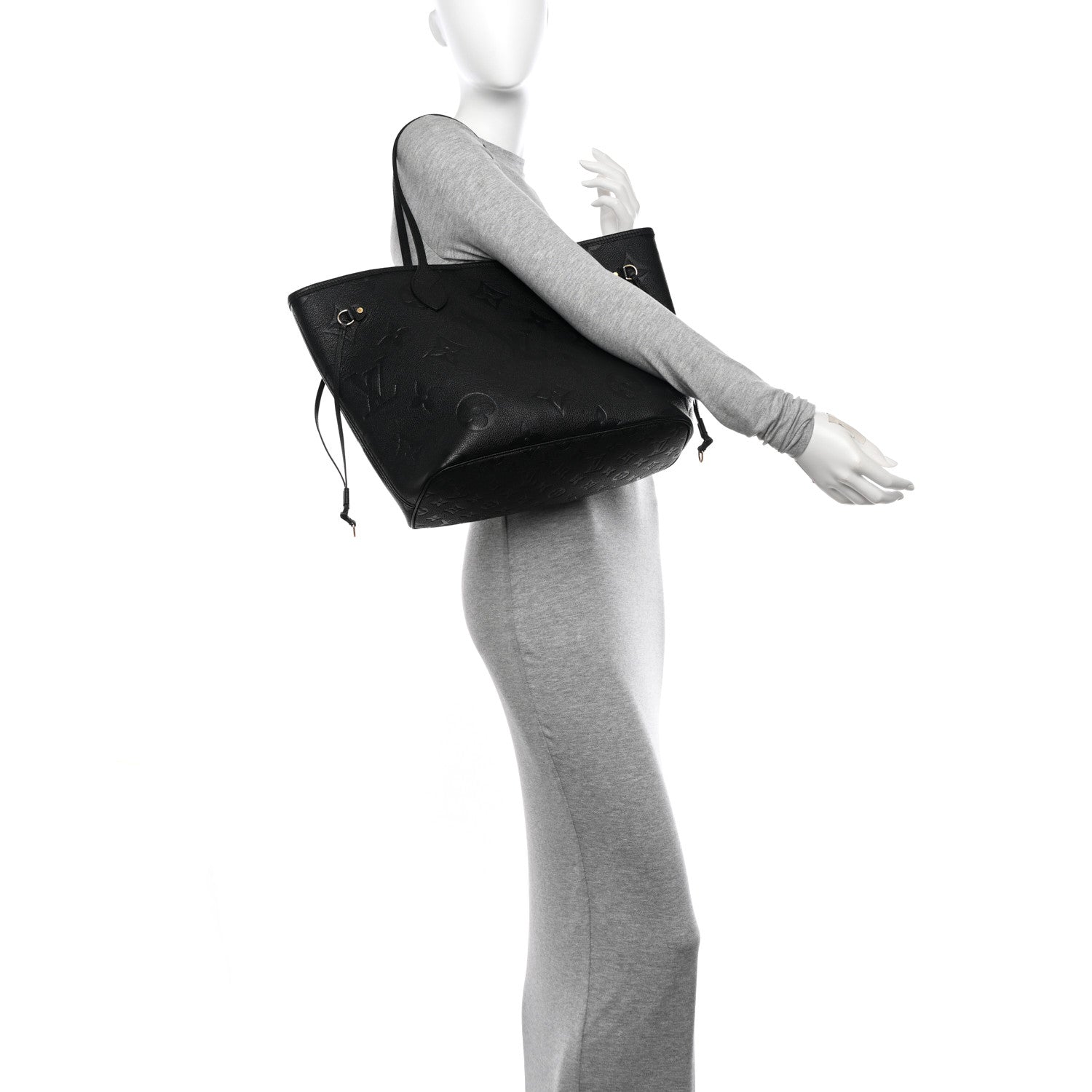 Louis Vuitton Empreinte Monogram Giant Neverfull MM Black 2 of 10