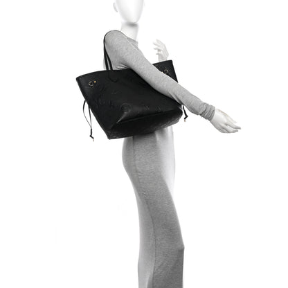 Louis Vuitton Empreinte Monogram Giant Neverfull MM Black 2 of 10