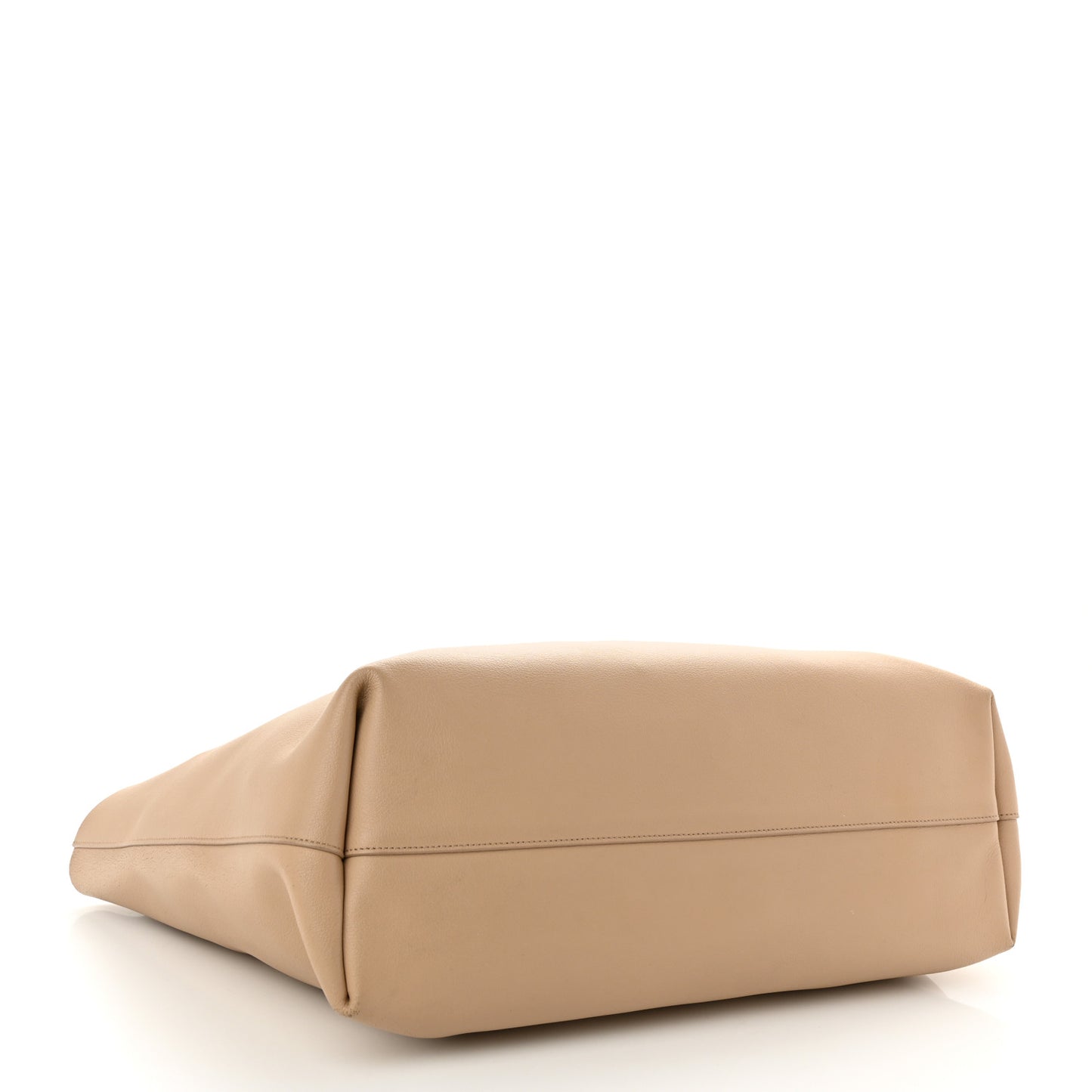 Calfskin Large Shopping Tote Dark Beige