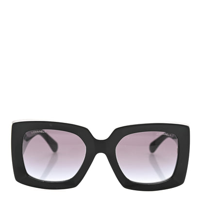 Chanel Acetate Rectangle Sunglasses 5435 Black 2 of 9