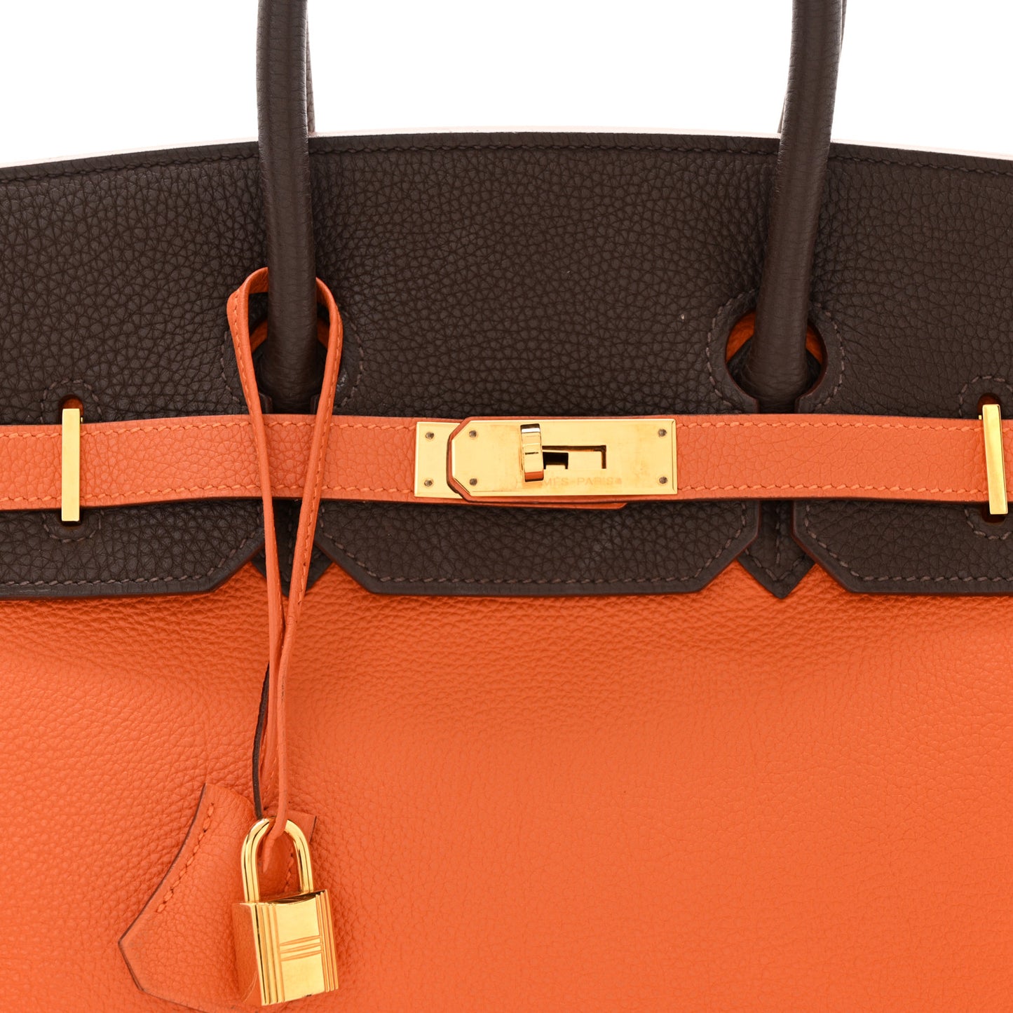 Togo Bi-Color Birkin 35 Chocolate Orange