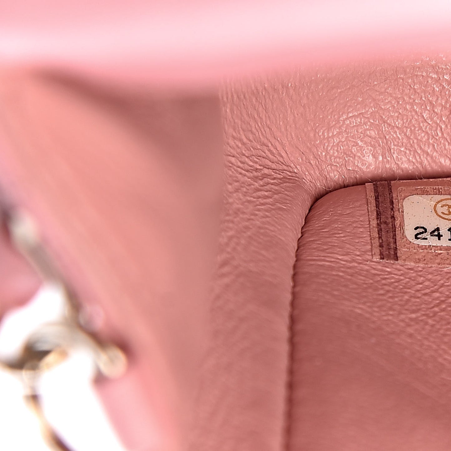 Lambskin Quilted Mini Rectangular Flap Pink