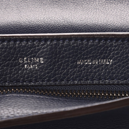 Celine Drummed Calfskin Suede Medium Trapeze Navy 7 of 9