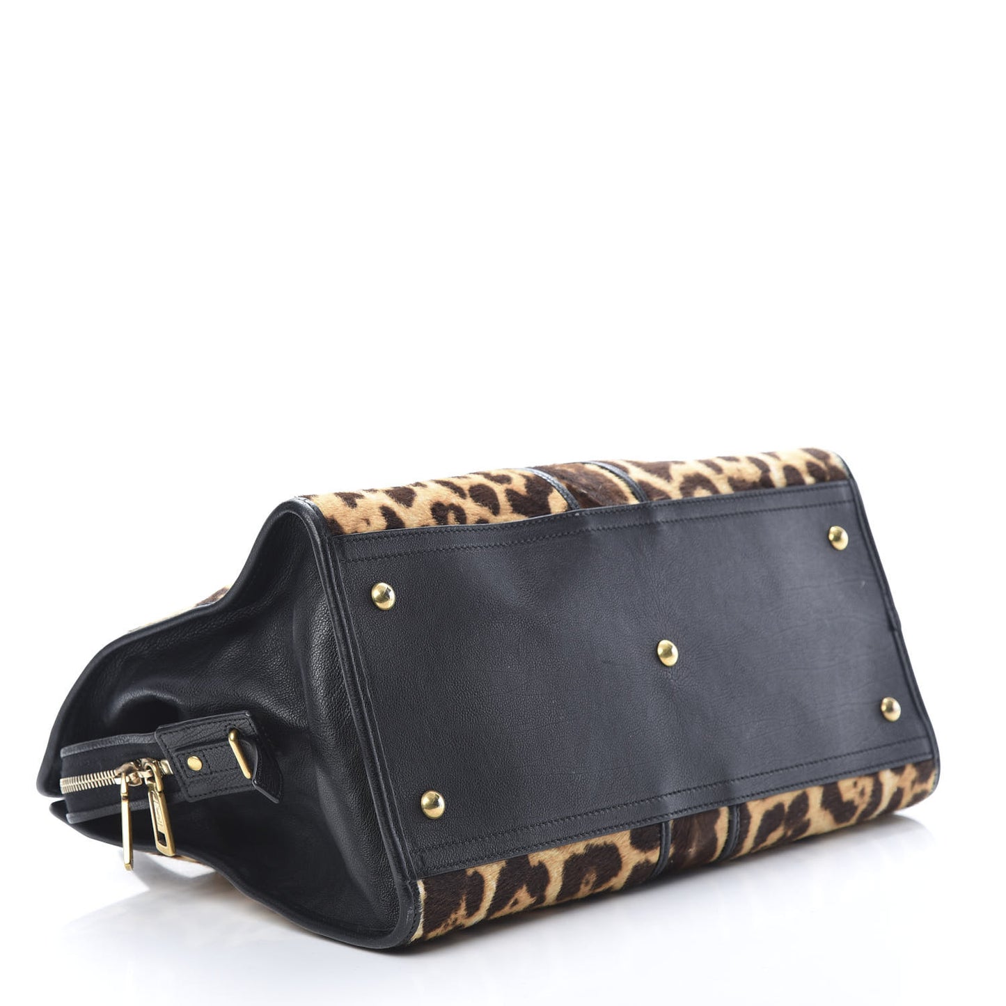 Pony Hair Calfskin Leopard Print Medium Cabas Chyc Black