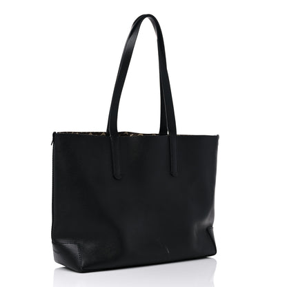 Burberry Calfskin TB Motif Embossed Medium Tote Black 3 of 13