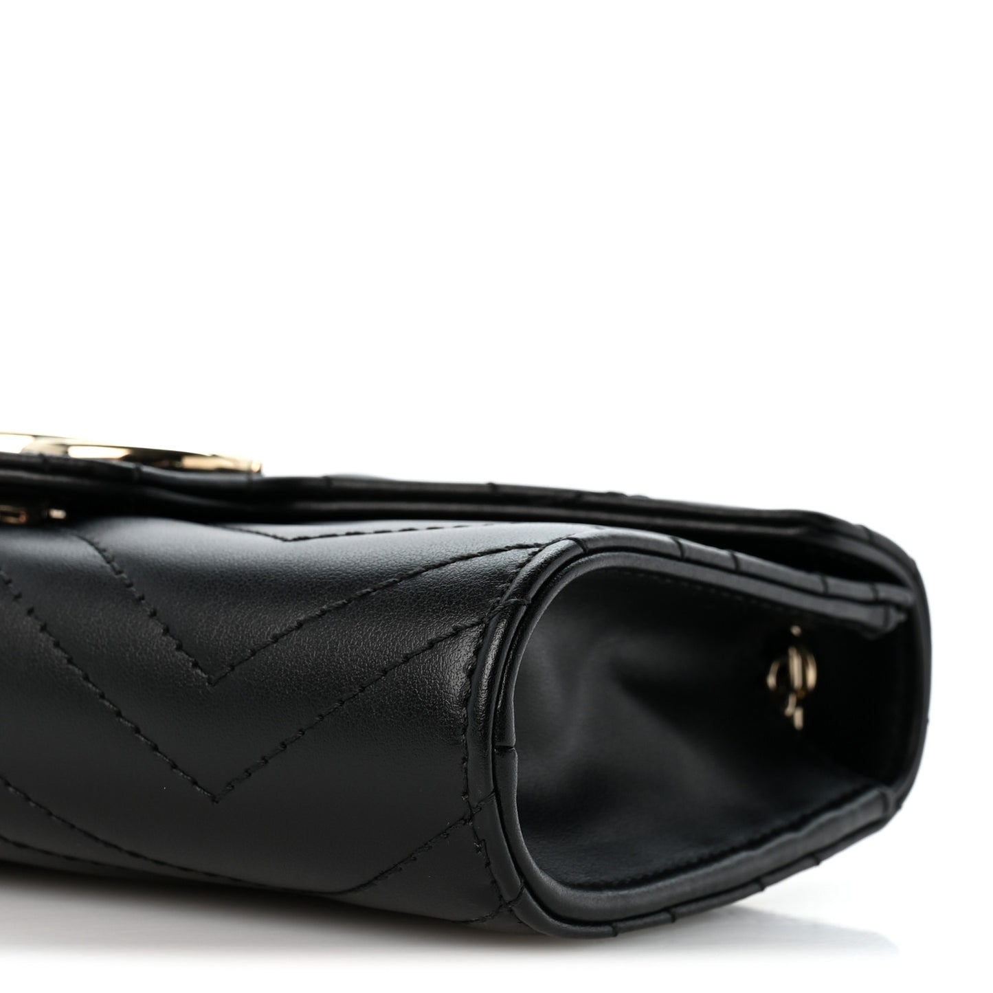 Calfskin Matelasse GG Marmont Chain Wallet Black