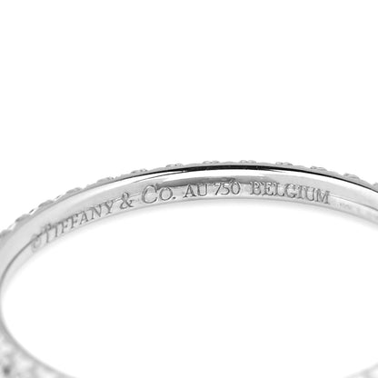 Tiffany 18K White Gold Diamond Metro Ring 52 6 4 of 4