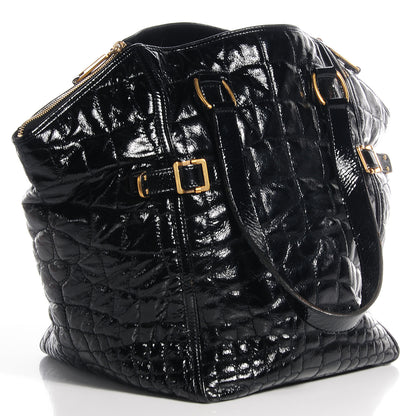Saint Laurent Patent Croc Medium Downtown Tote 3 of 9