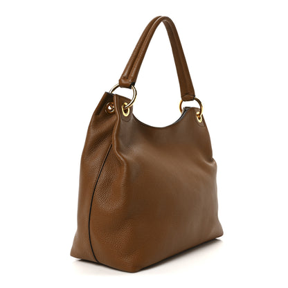 Prada Vitello Phenix Embossed Logo Hobo Cannella 3 of 10