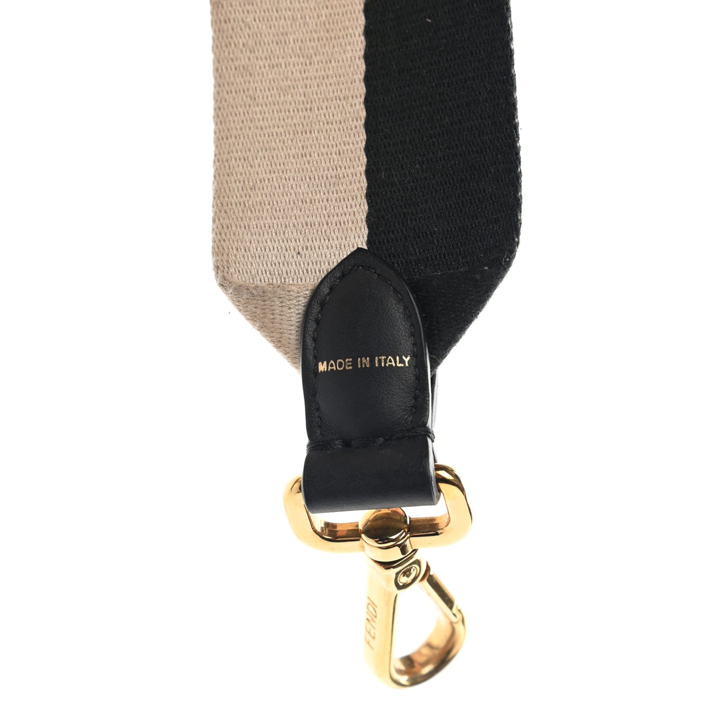 X FILA Canvas Calfskin Mania Strap You Beige Black