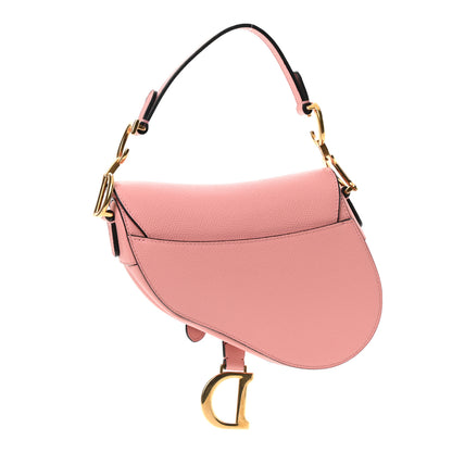 Christian Dior Grained Calfskin Mini Saddle Bag Pink 3 of 9