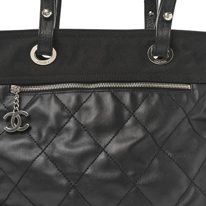 Chanel Coated Canvas Large Paris Biarritz Tote Black 9 of 11