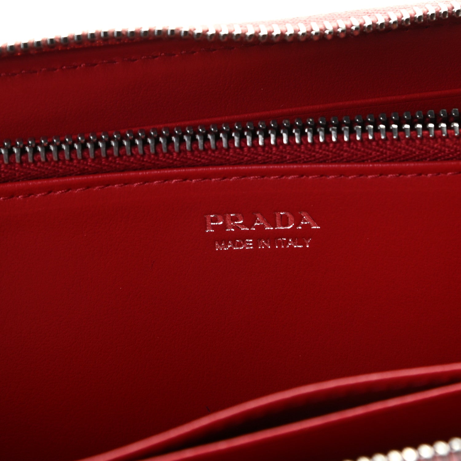 Prada Saffiano Colour Zip Around Wallet Petalo Fuoco 6 of 8