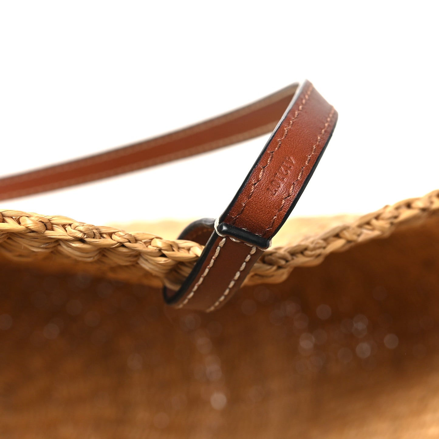 Calfskin Raffia Paulas Ibiza Small Shell Basket Tote Bag Natural Tan