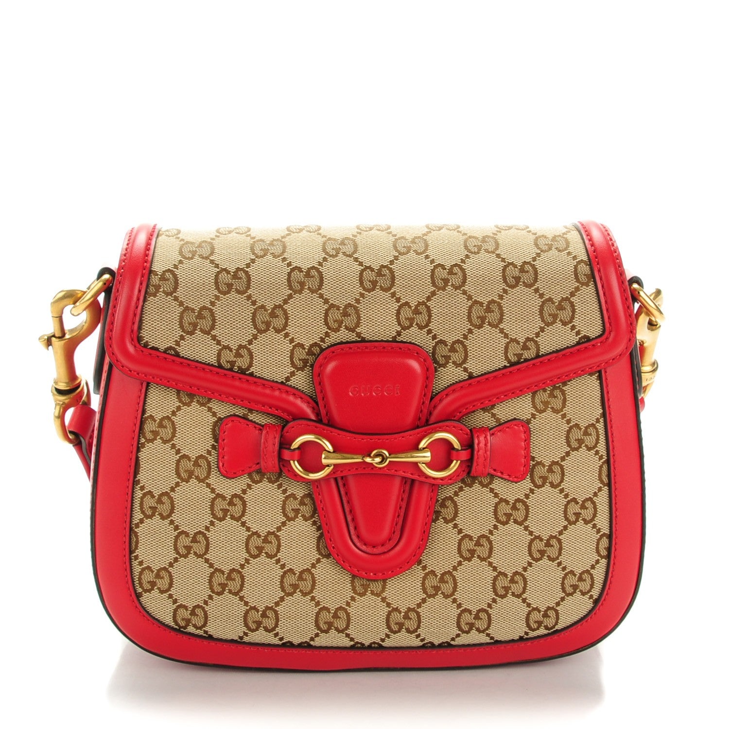 Gucci Monogram Ruinart Calfskin Medium Lady Web Shoulder Bag Beige Ebony Hibiscus Red 1 of 7