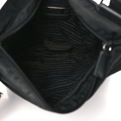 Prada Tessuto Nylon Saffiano Logo Messenger Bag Black 4 of 8