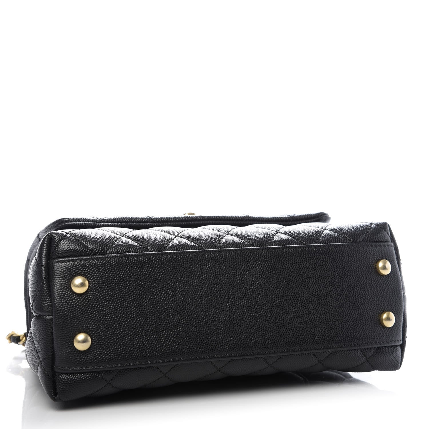 Chanel Caviar Lizard Embossed Quilted Mini Coco Handle Flap Black 3 of 9