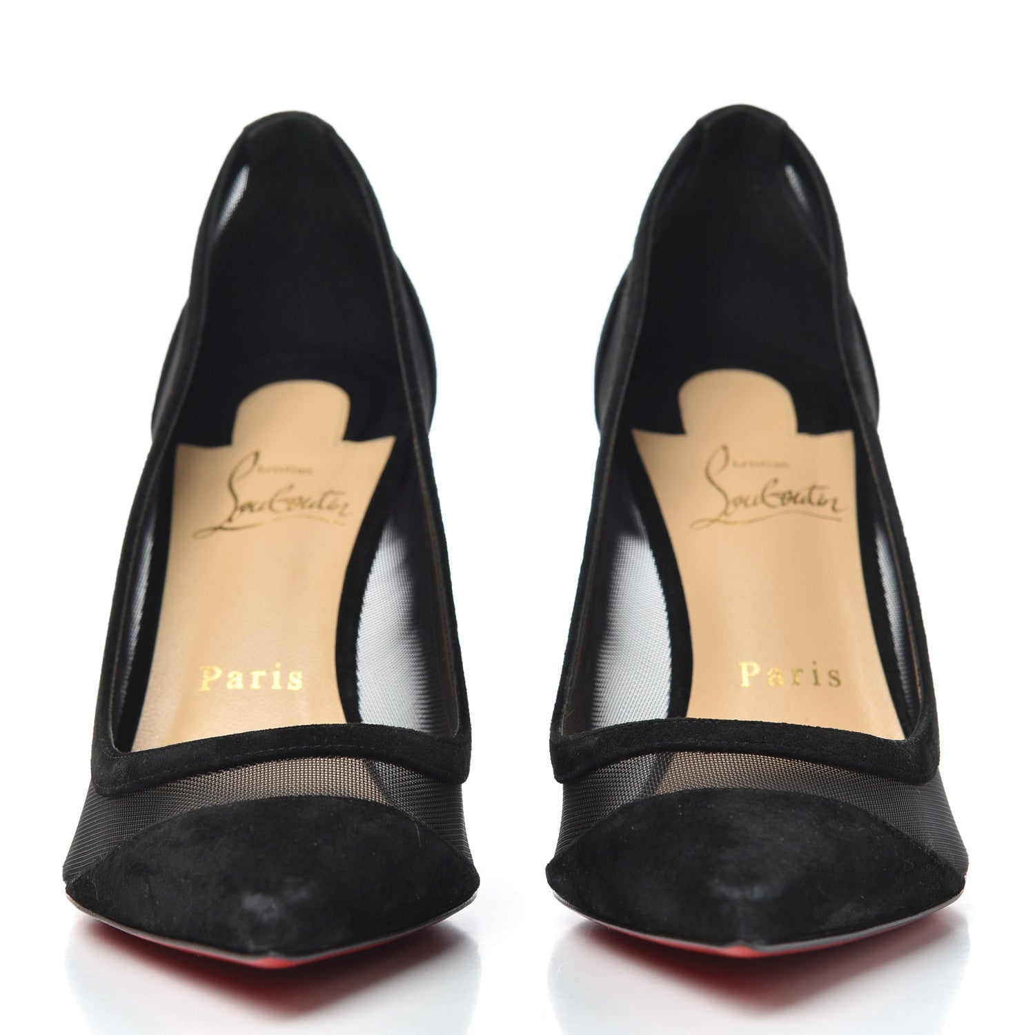 Christian Louboutin Veau Velours Rete Galativi 85 Pumps 38 Black 2 of 15