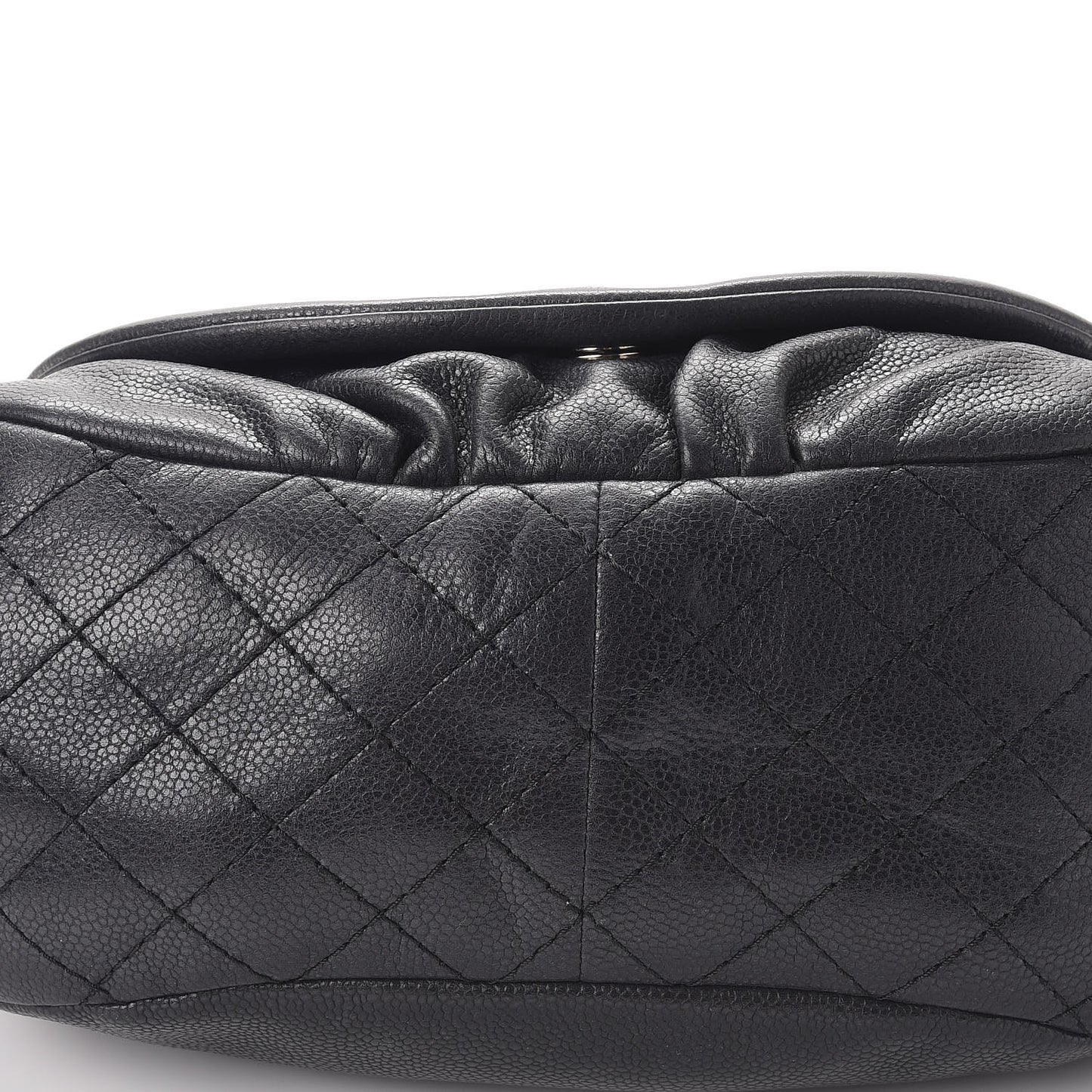 Caviar Half Moon Large Flap Black