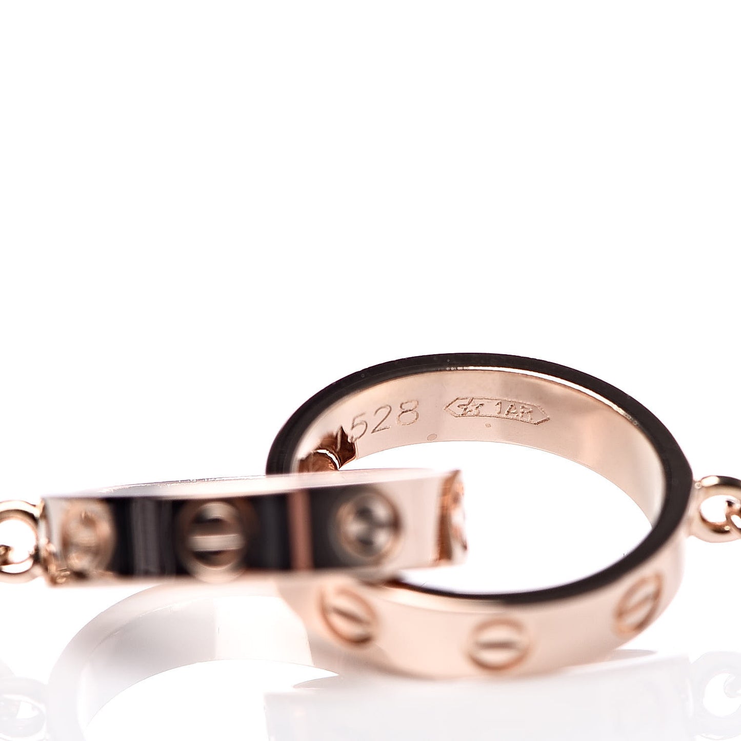 18K Pink Gold Interlocking LOVE Necklace
