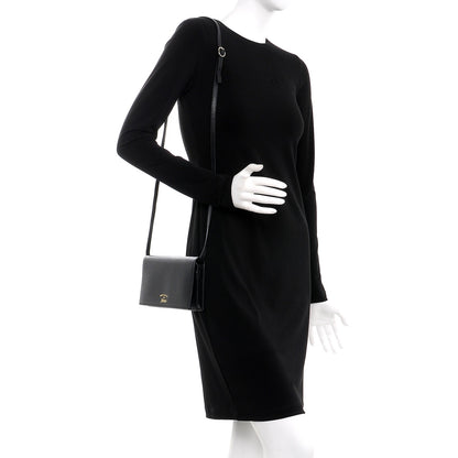 Gucci Dollar Calfskin Mini Swing Wallet Bag Black 2 of 8