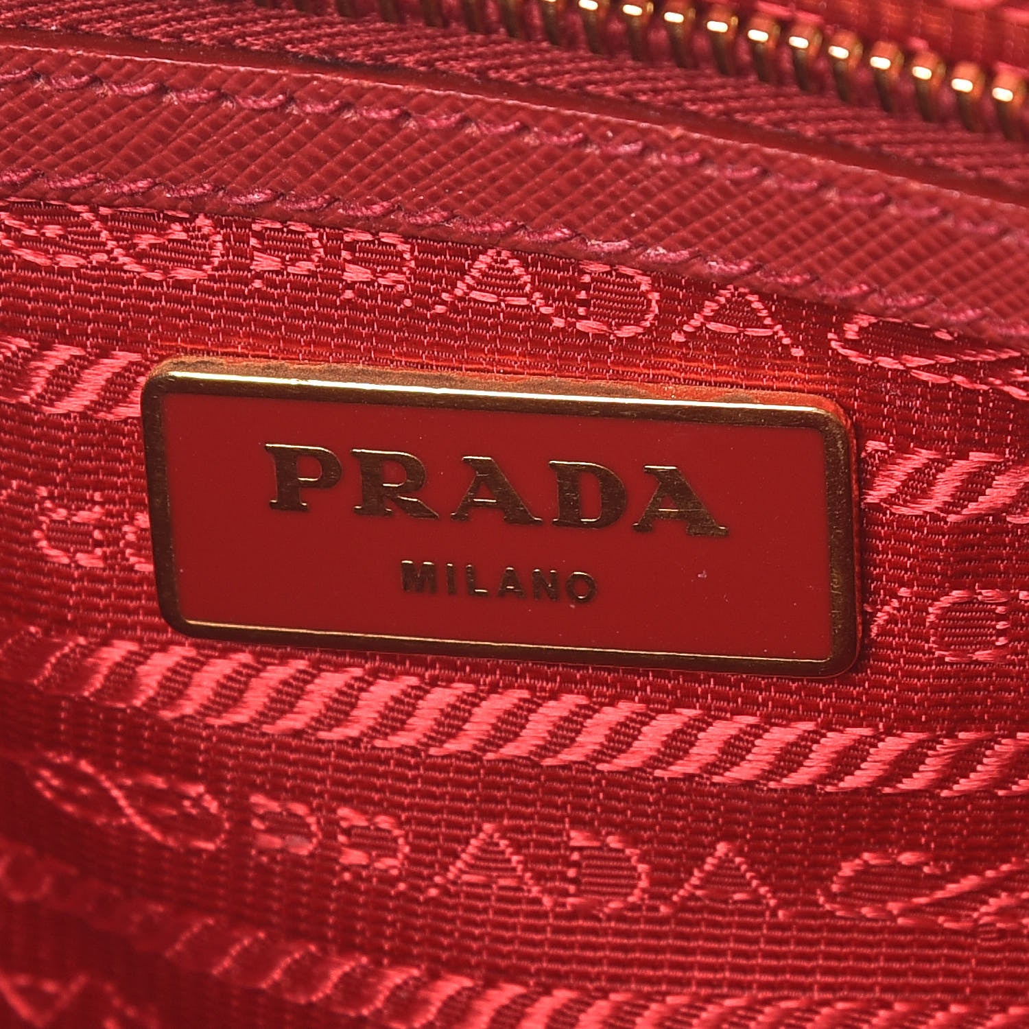 Prada Saffiano Lux Medium Tote Fuoco 8 of 14