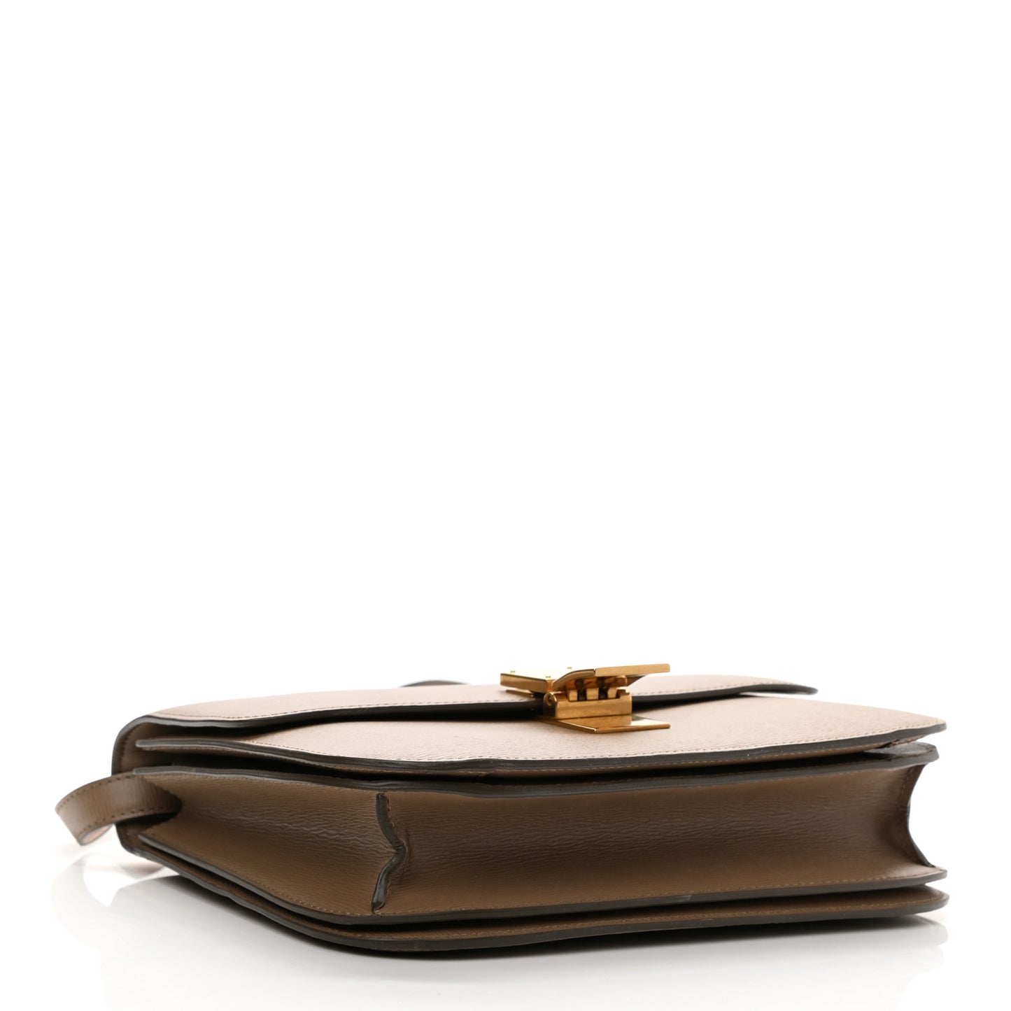 Liege Calfskin Medium Classic Box Flap Bag Taupe