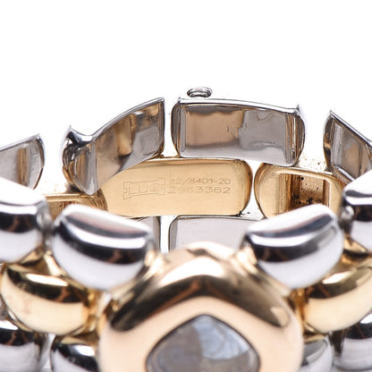 Chopard 18K Yellow Gold Stainless Steel Happy Diamonds Heart Ring 50 5.5 4 of 4