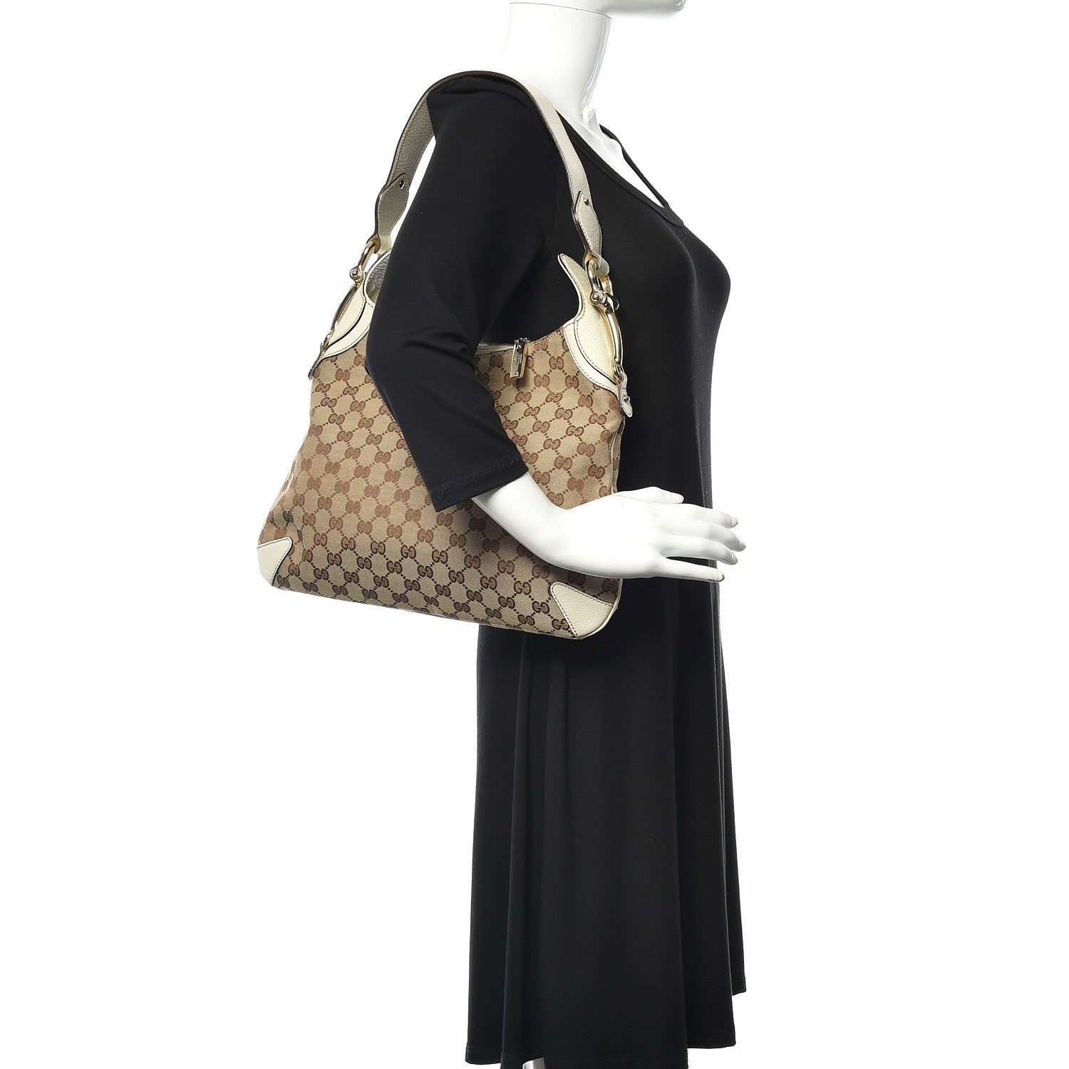 Gucci Monogram GG Creole Hobo Ivory 2 of 13