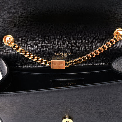 Saint Laurent Grain De Poudre Medium Classic Monogram Kate Satchel Black 7 of 11