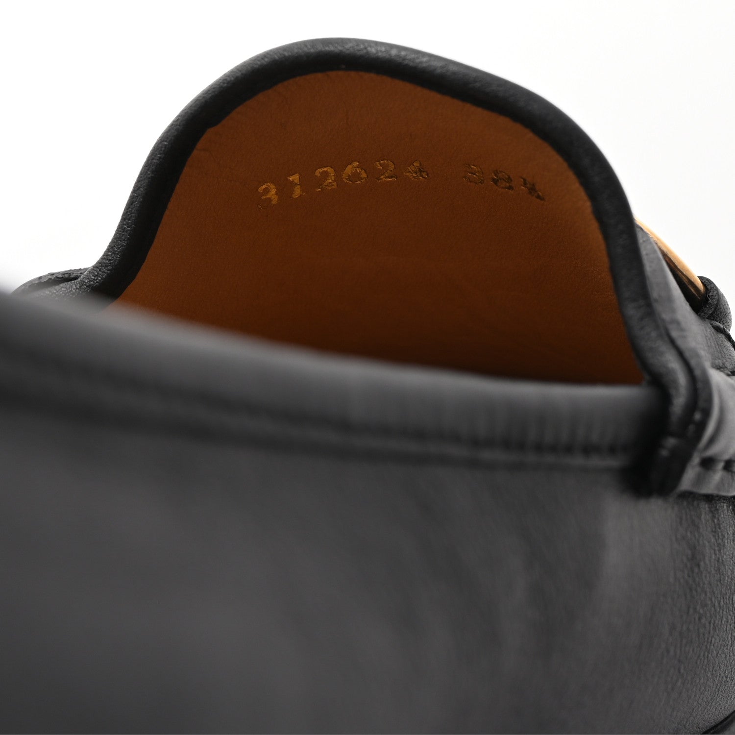 Gucci Calfskin Womens 1953 Horsebit Loafers 38.5 Black 9 of 10