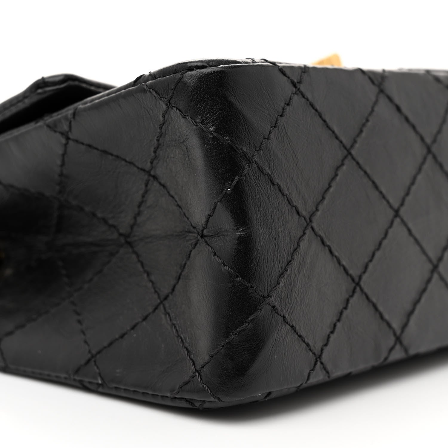 Chanel Aged Calfskin Quilted 2.55 Reissue Mini Flap Black 9 of 11