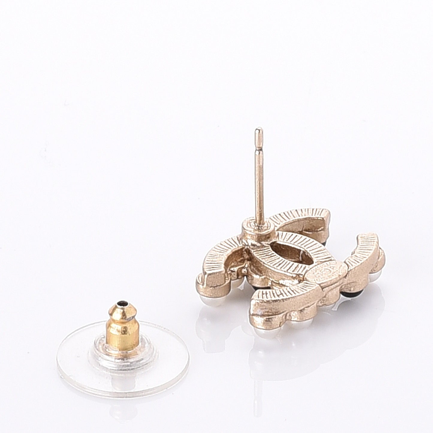 Pearl CC Earrings Gold