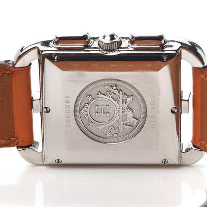 Hermes Stainless Steel Swift 31mm Cape Cod Double Tour Chrono Quartz Watch Orange 4 of 5
