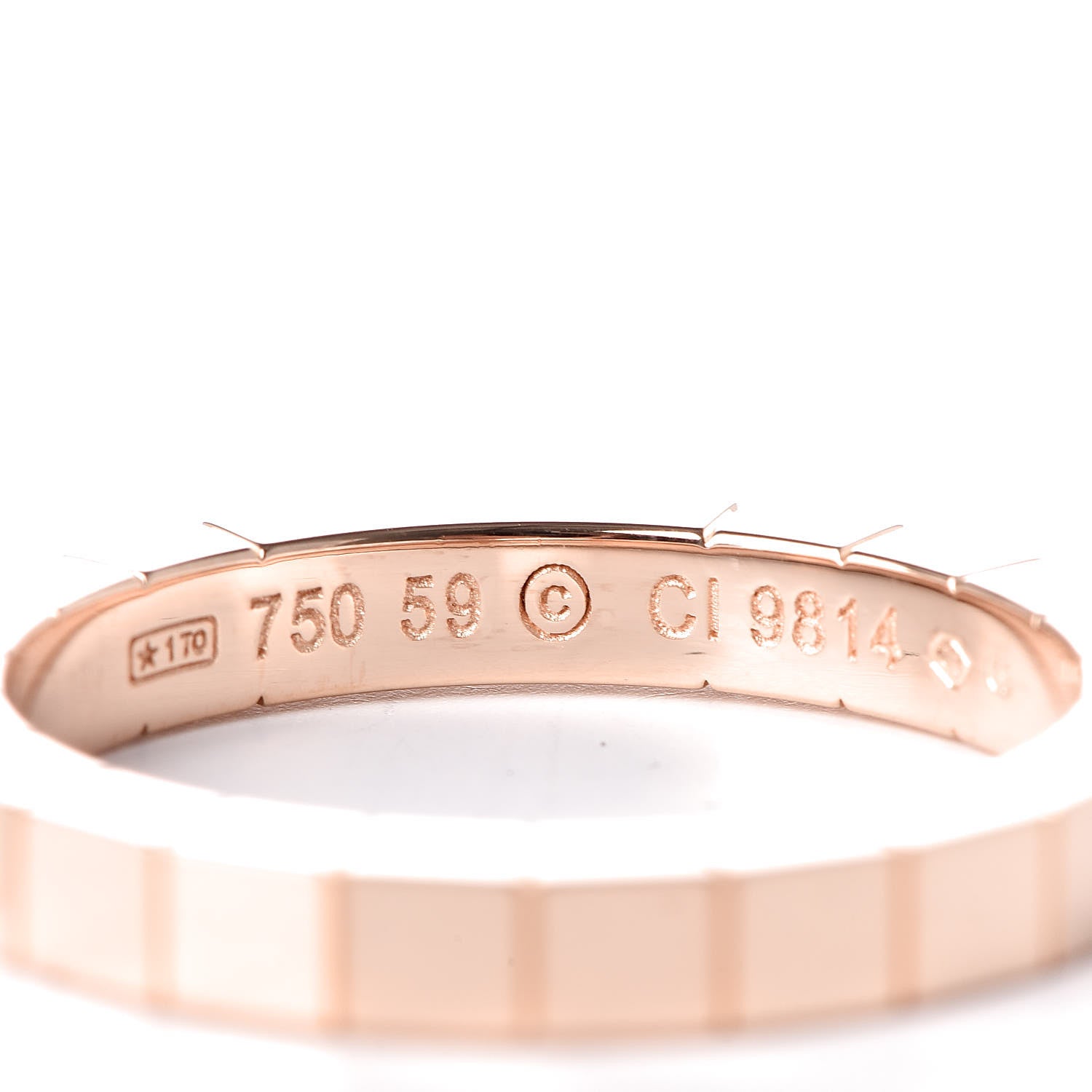 Cartier 18K Pink Gold 3mm Lanieres Ring 59 8.75 4 of 4