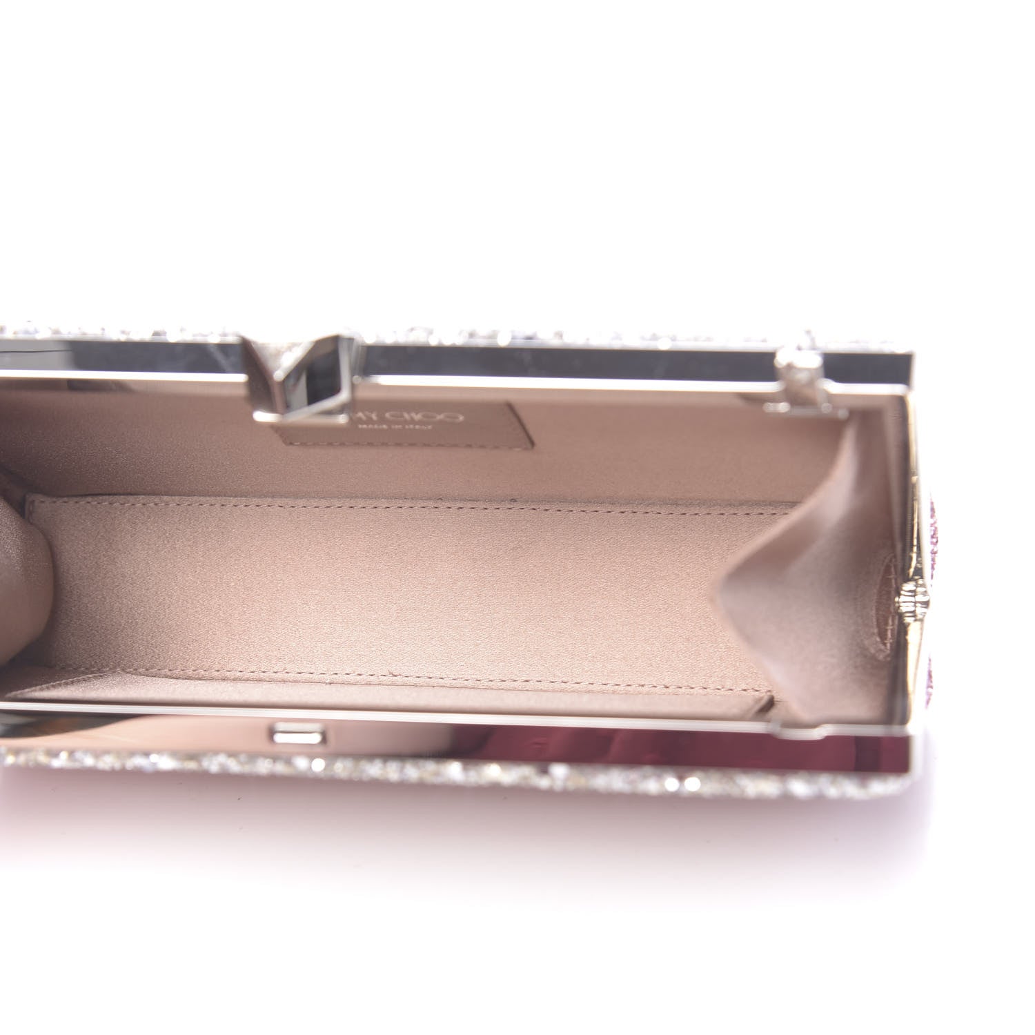 Jimmy Choo Coarse Glitter Celeste Clutch Pink Silver 5 of 9