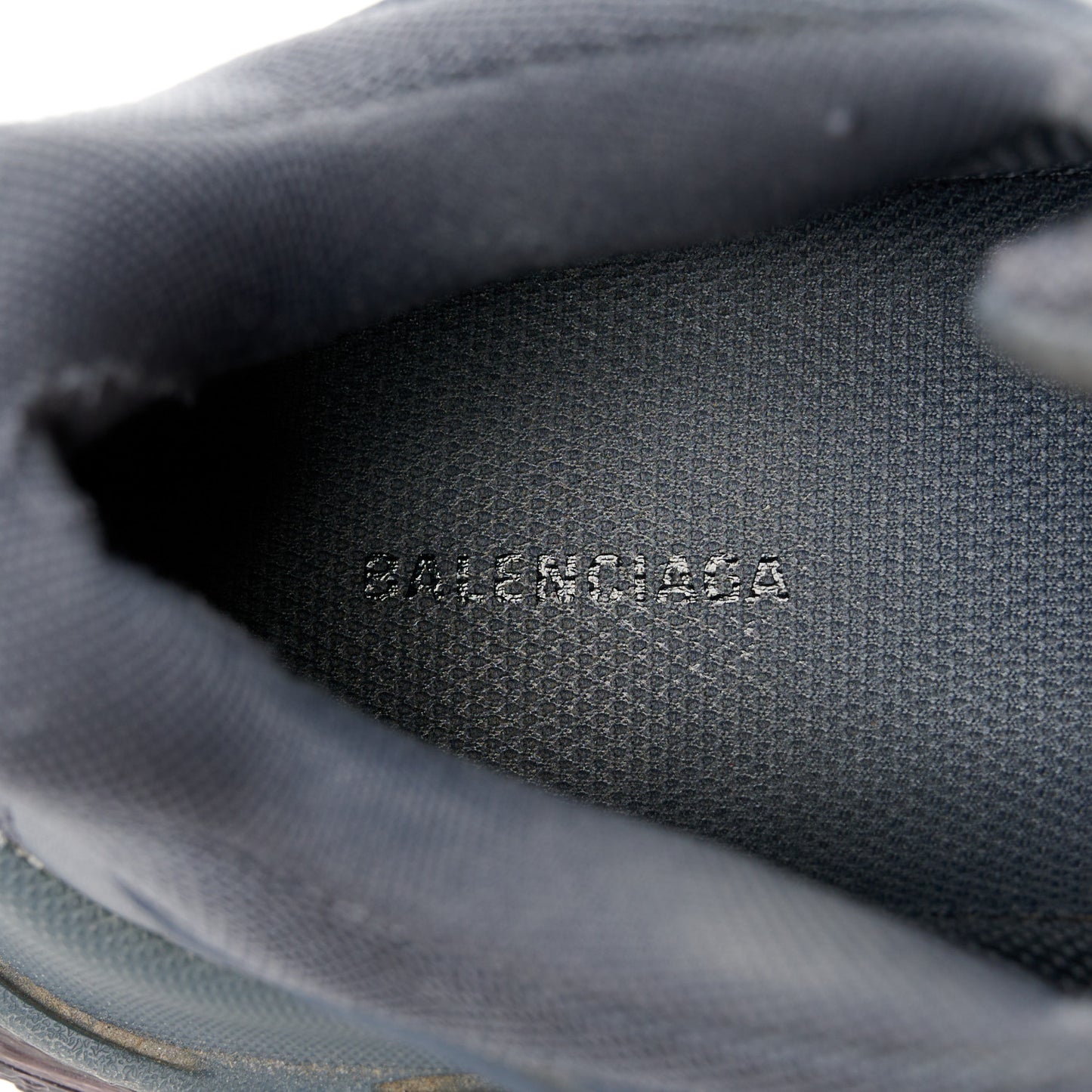 Fabric Mesh Clear Sole Womens Triple S Sneakers 38 Ombre Blue