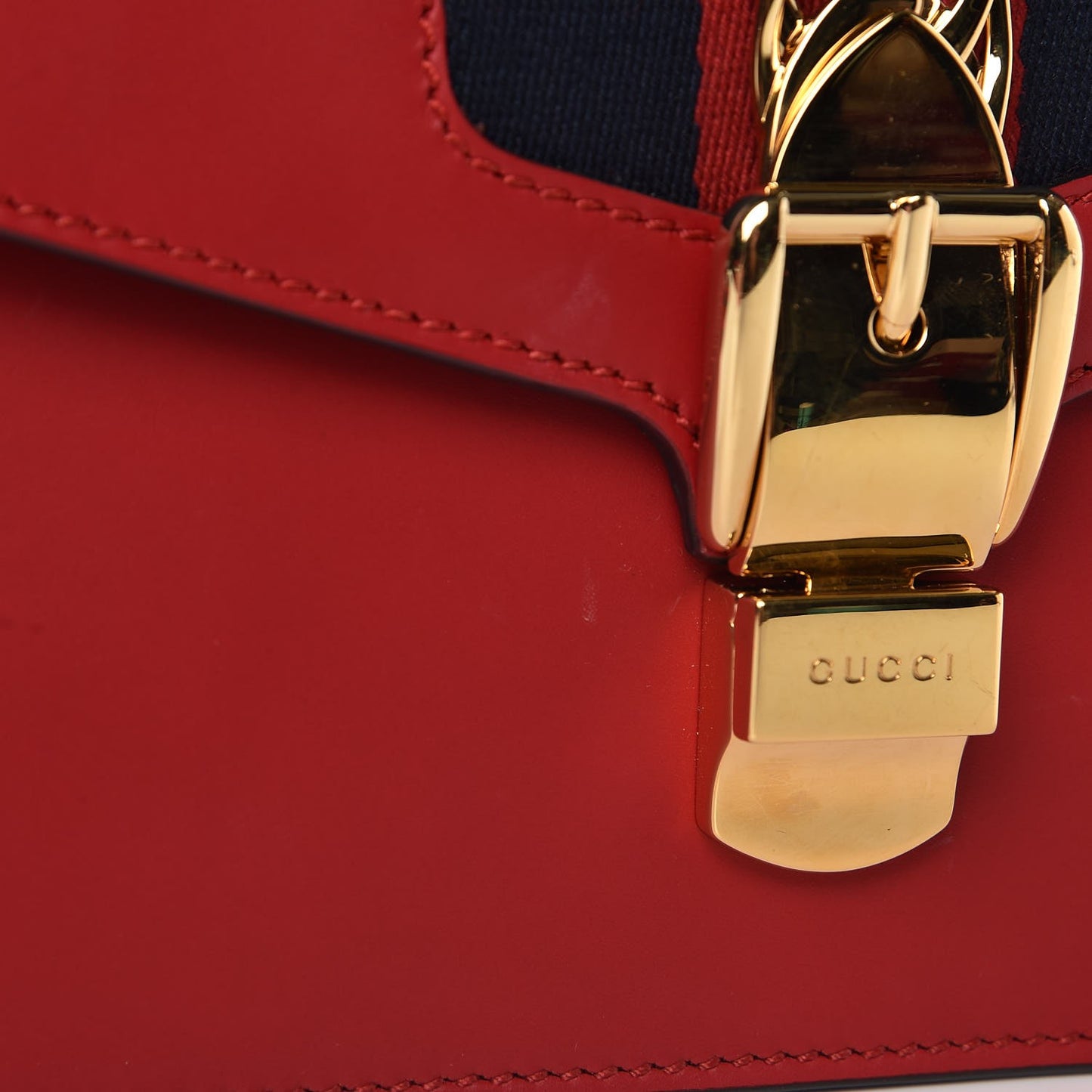 Calfskin Small Sylvie Shoulder Bag Hibiscus Red